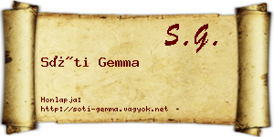 Sóti Gemma névjegykártya